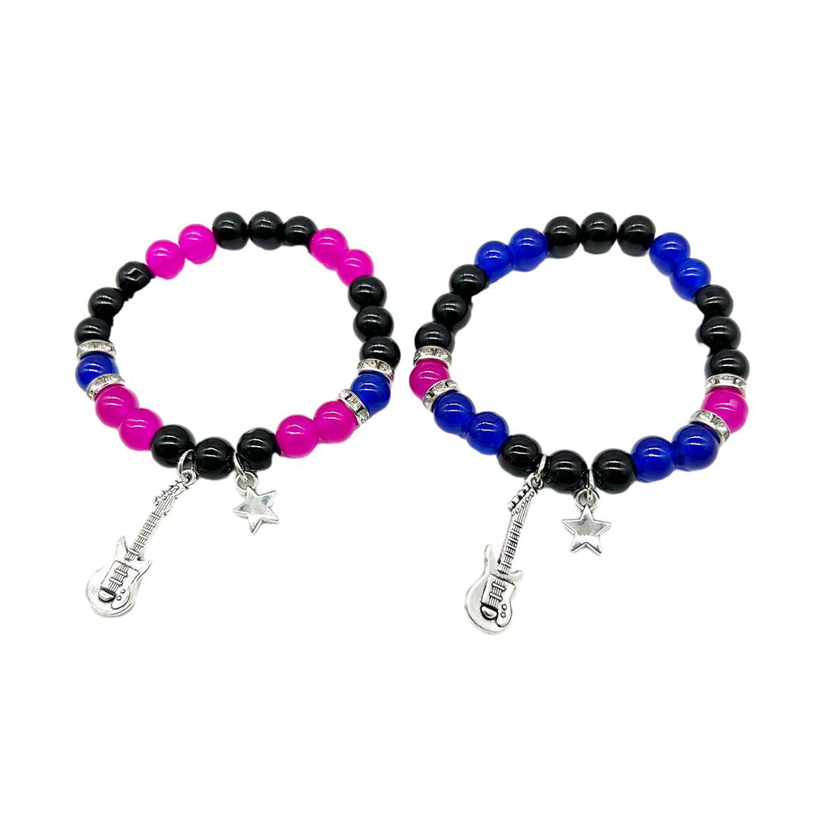 Wholesale Letter Beaded Love Heart Magnetic Elastic Bracelet ACC-BT-Nanh008