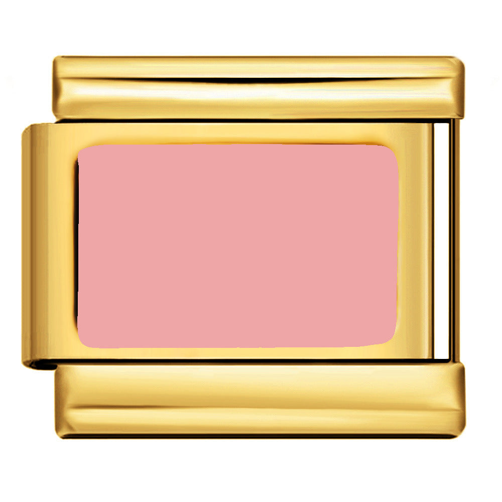 Wholesale Italian Charm Bracelet 9mm DIY Long Strip Stamping Series   Creative Stainless Steel Composable Bracelet