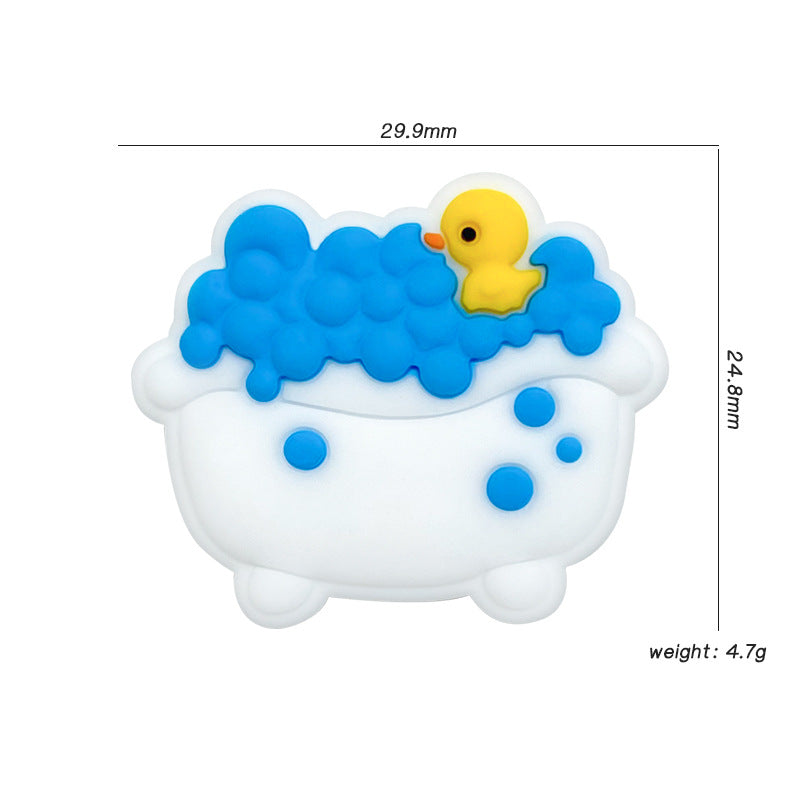 Wholesale 10pcs Cute Bubble Duck Focal Beads DIY Bead Accessories ACC-BDS-WDX130