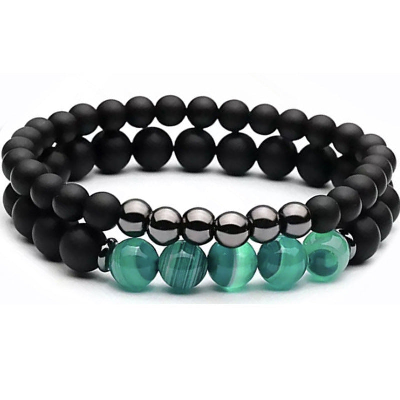 Wholesale Alloy Bracelet Colorful Volcanic Stone Turquoise Tiger Eye Yoga Braided Bracelet ACC-BT-zhixiang001
