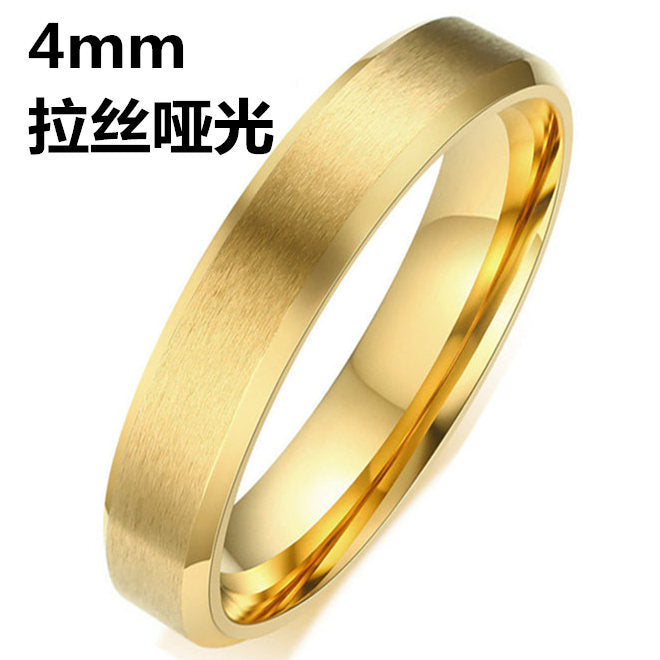 Wholesale 4/6/8mm Double Beveled Stainless Steel Men's Rings ACC-RS-GouYa004