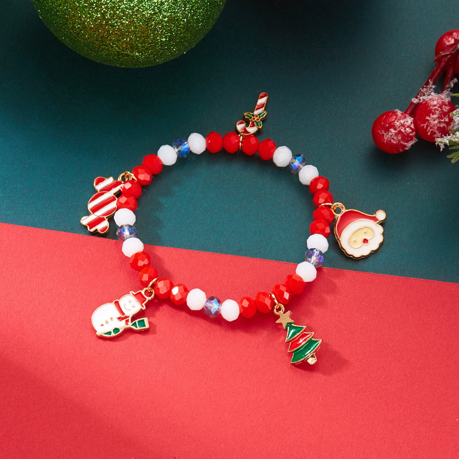 Wholesale Christmas Santa Letter Bracelet Set