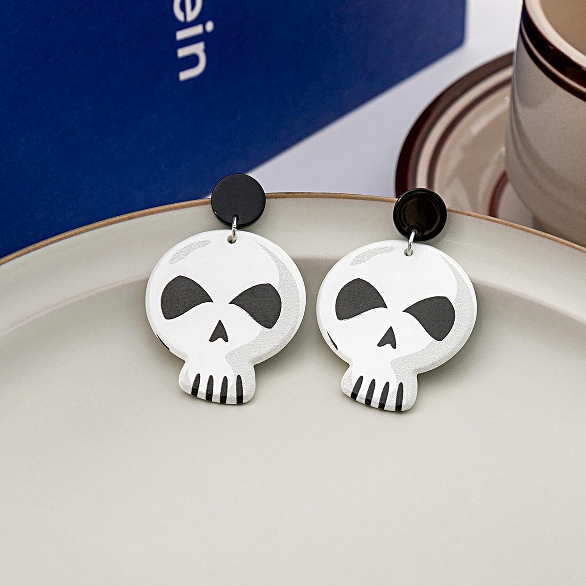 Wholesale Halloween Horror Skull Bandage Pumpkin Head Acrylic Earrings ACC-ES-ZhuiWo007