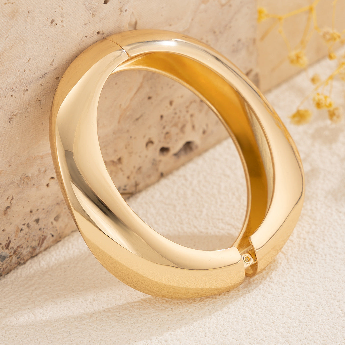 Wholesale Irregular alloy spring water drop smooth bracelet set