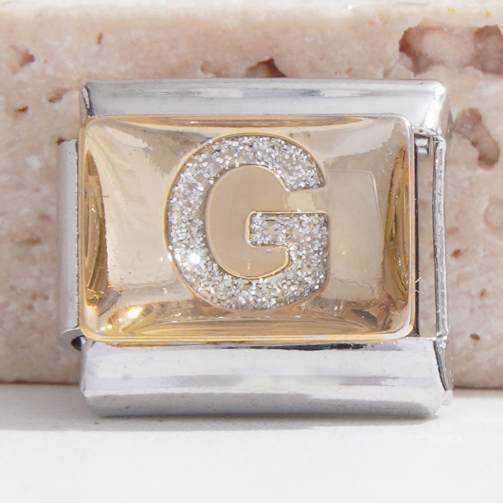 Wholesale Italian Charm Bracelet 9mm DIY rhinestone letter  Creative Stainless Steel Composable Bracelet