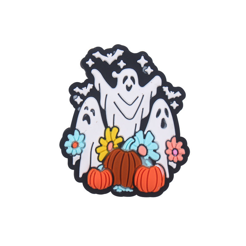 Wholesale 5pcs Cartoon Silicone Halloween Focal Beads ACC-BDS-GuangTian033