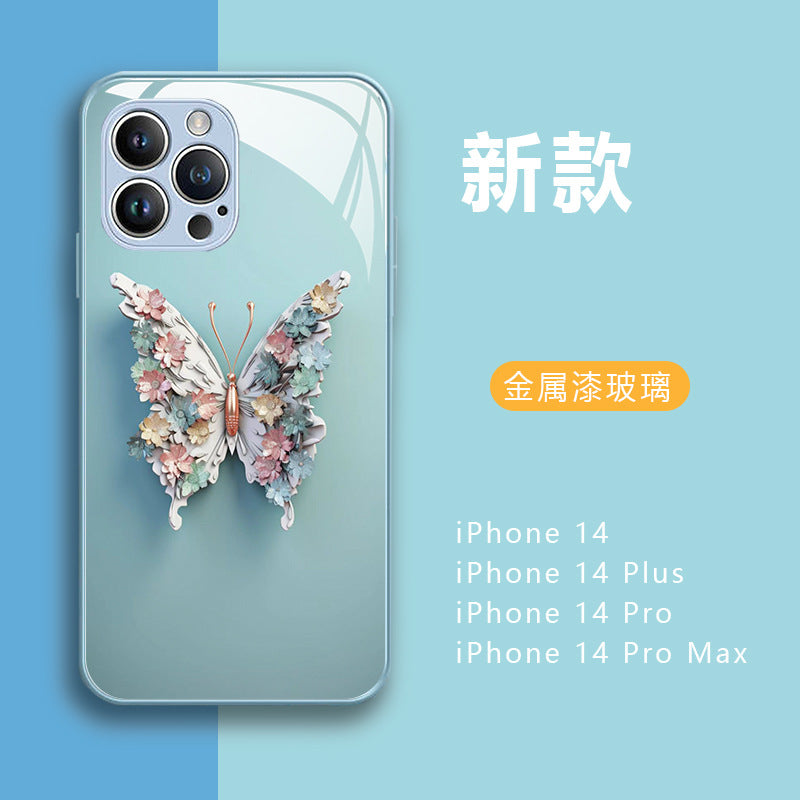 Wholesale Butterfly Glass All Models Mobile Phone Case ACC-PC-ShanShan001