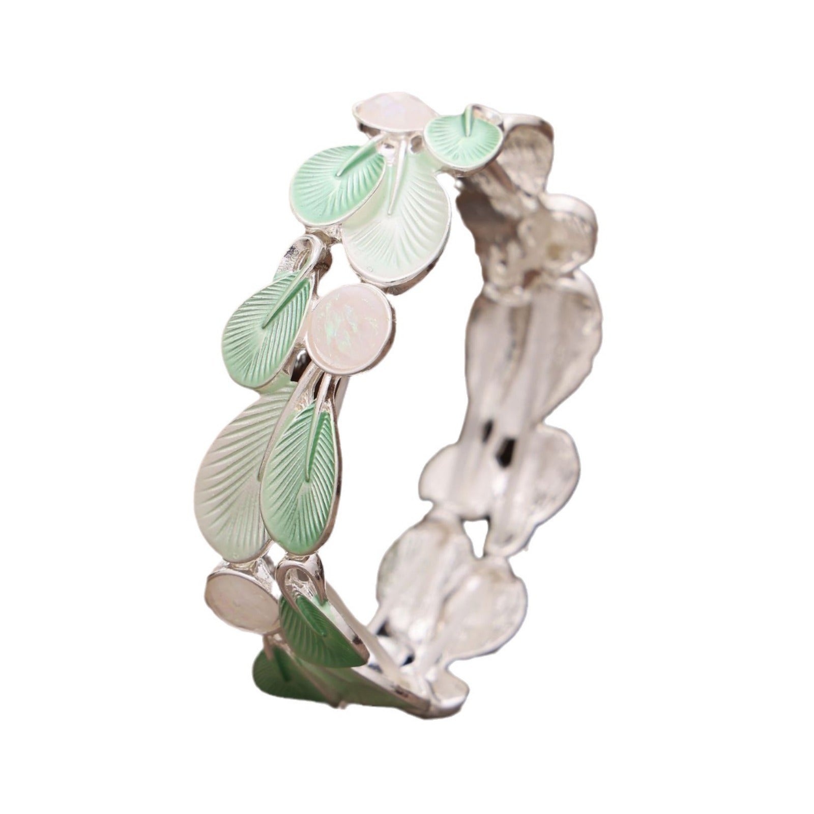 Wholesale  Color Feather Stitching Alloy Bracelet