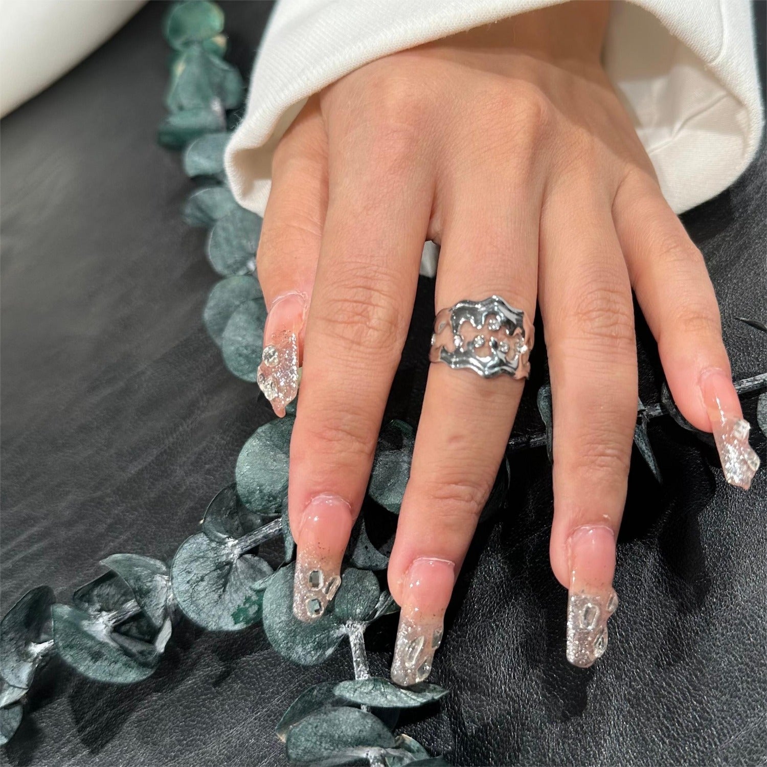 Wholesale Halloween Geometric Open Teeth Stainless Steel Rings ACC-RS-TaiMei001