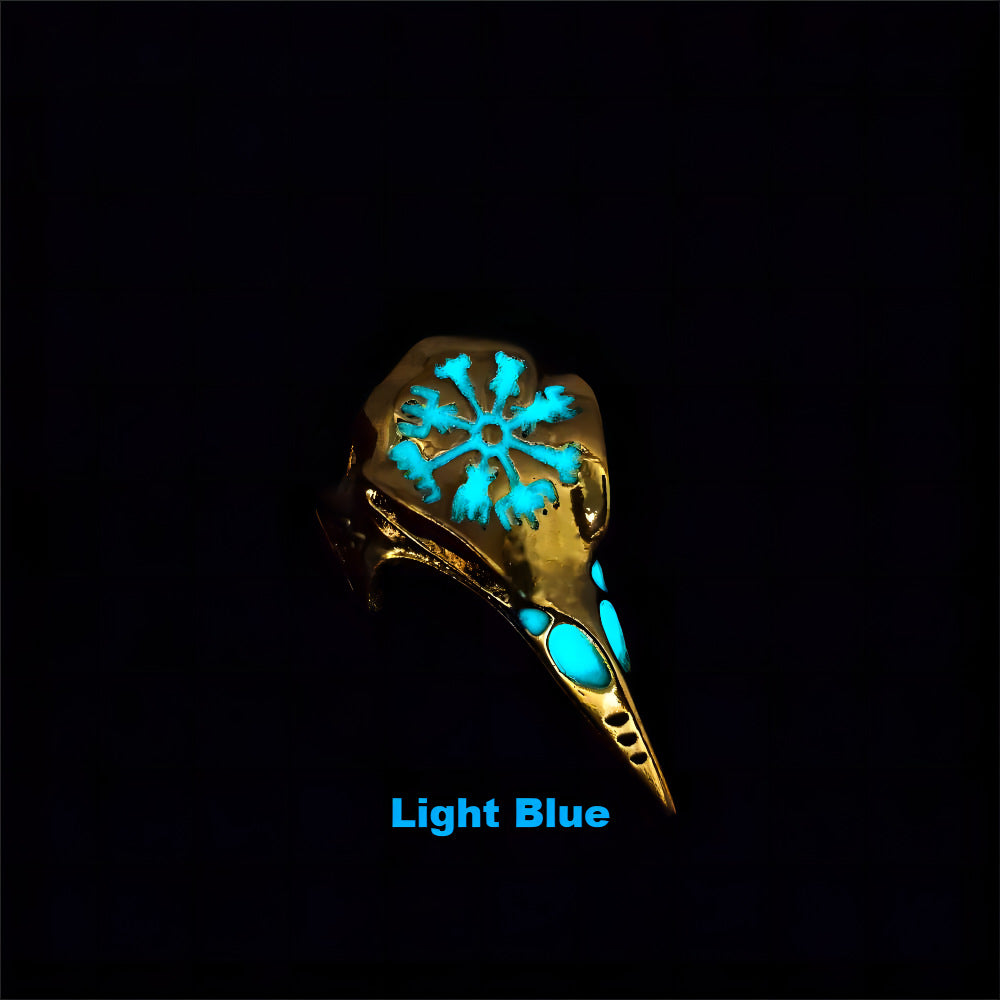 Wholesale  skull luminous ring Eagle mouth ring