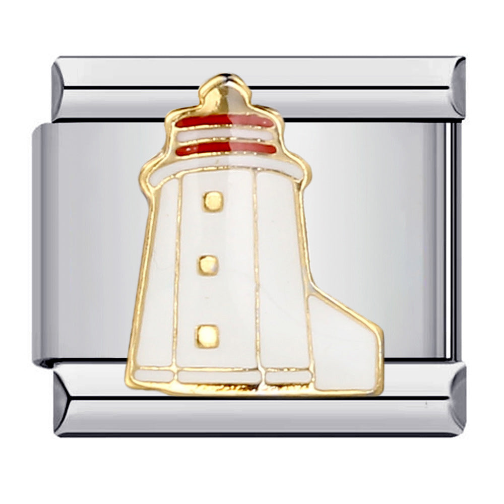 Wholesale Italian Charm Bracelet 9mm DIY Splicing Removable Cartoon Stainless Steel Composable Bracelet ACC-BT-QiYing003