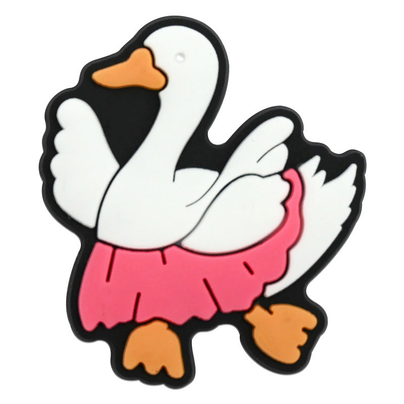 Wholesale  Random 100pcs Ballet Series PVC Soft Rubber Shoe Buckle Decoration