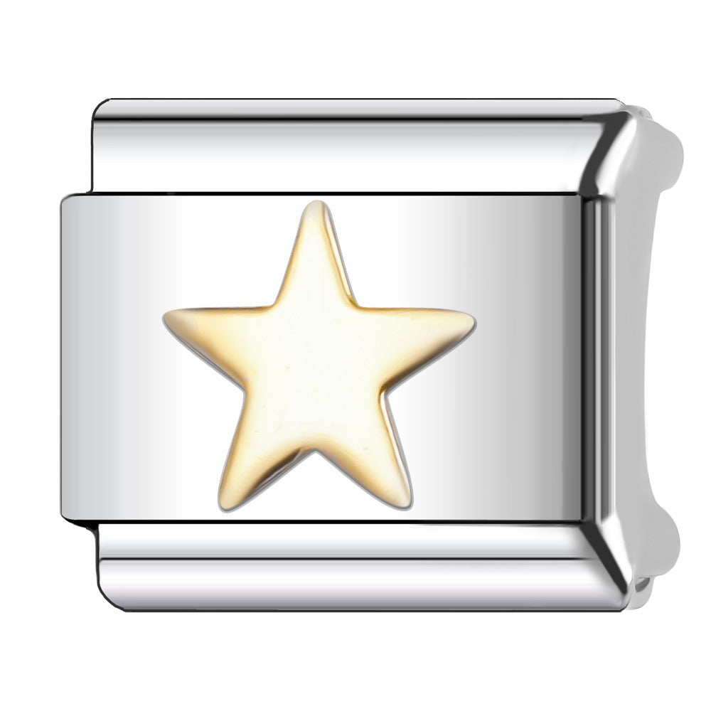 Wholesale 5pcs Italian Charm Bracelet 9mm DIY Splicing Cute Creative Stainless Steel Composable Bracelet