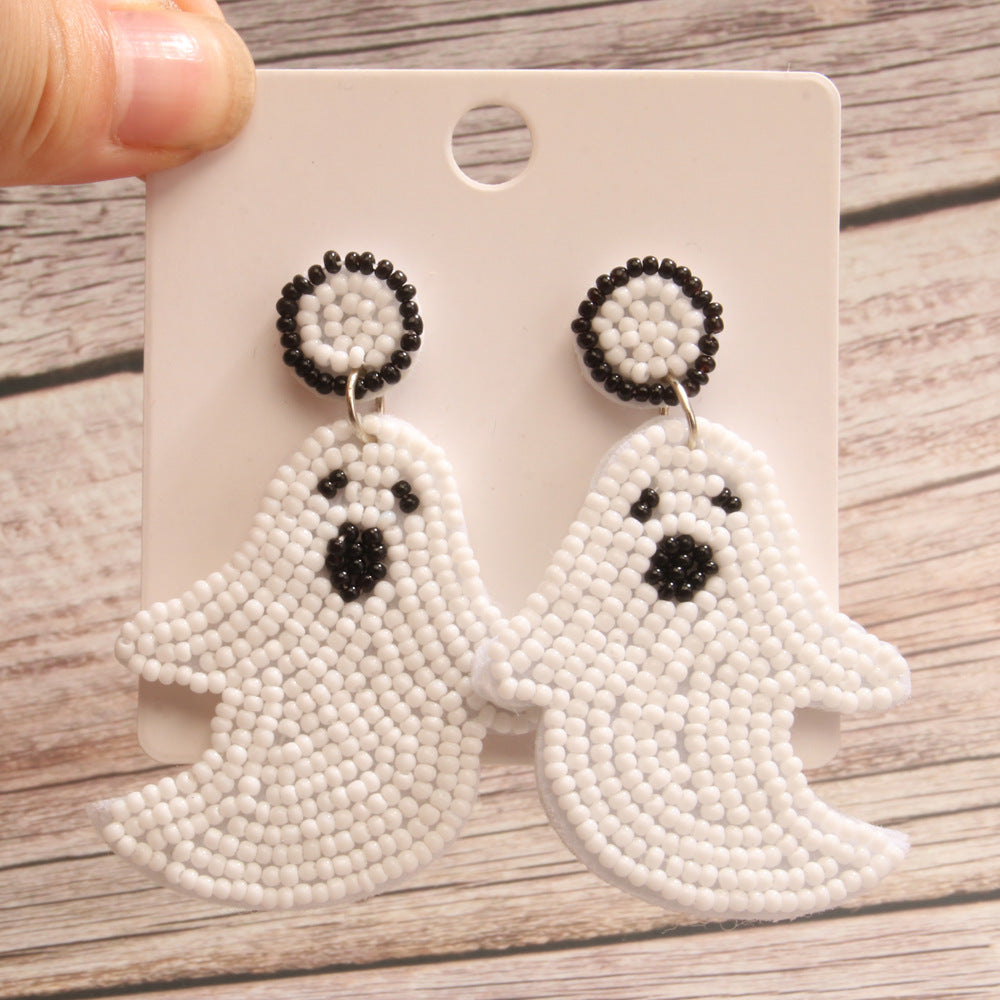 Wholesale Halloween Earrings Punk Style Rice Beads Earrings ACC-ES-ManT020