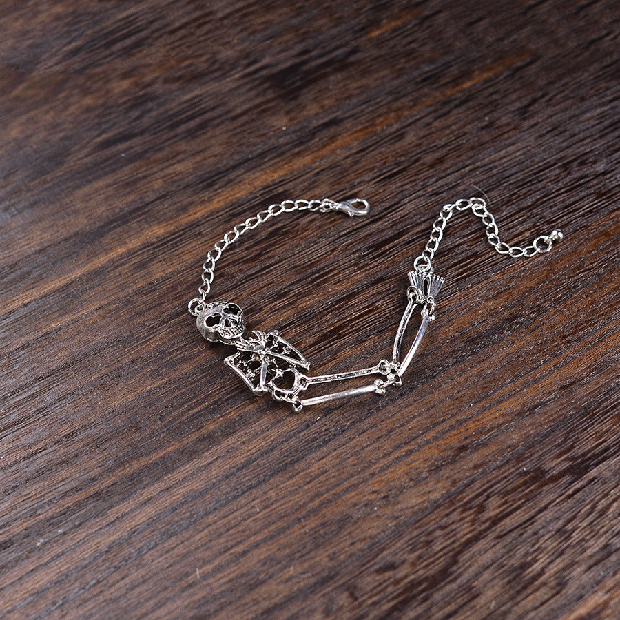 Wholesale Halloween Gothic exaggerated skull bracelet