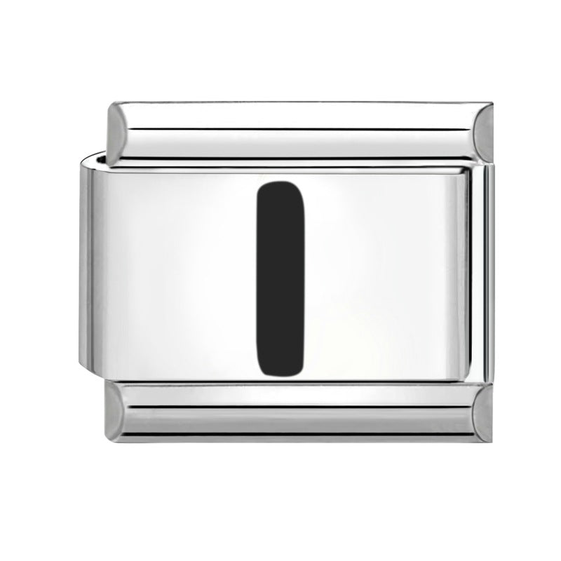 Wholesale Italian modular bracelet 9mm DIY splicing detachable letters titanium steel combinable bracelet