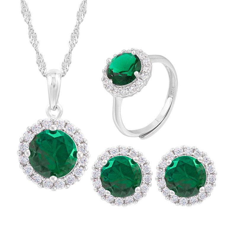 Wholesale Vintage Women Necklace Set S925 Silver Open Ring Set