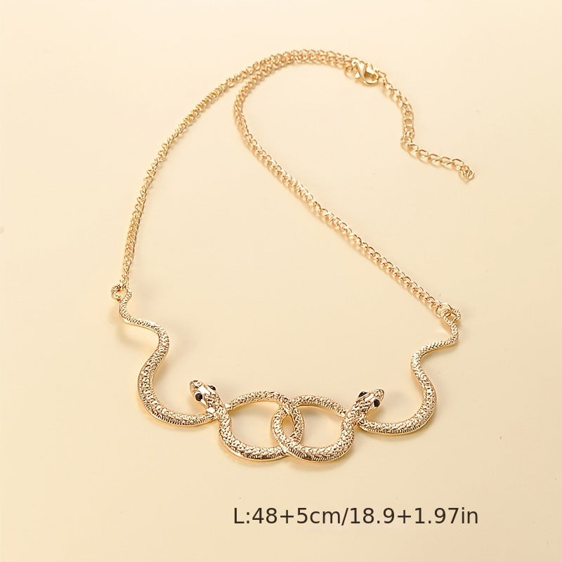 Wholesale alloy snake winding necklace