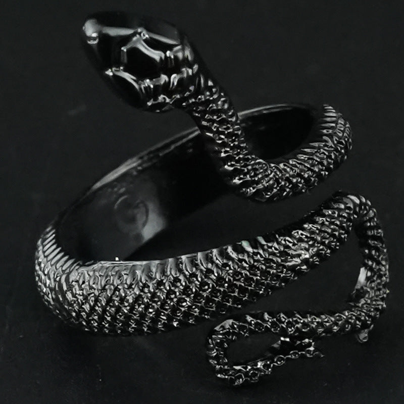 Wholesale Retro Gothic Snake Ring,  Trendy Fashion Accessory for Everyday Wear or Gift