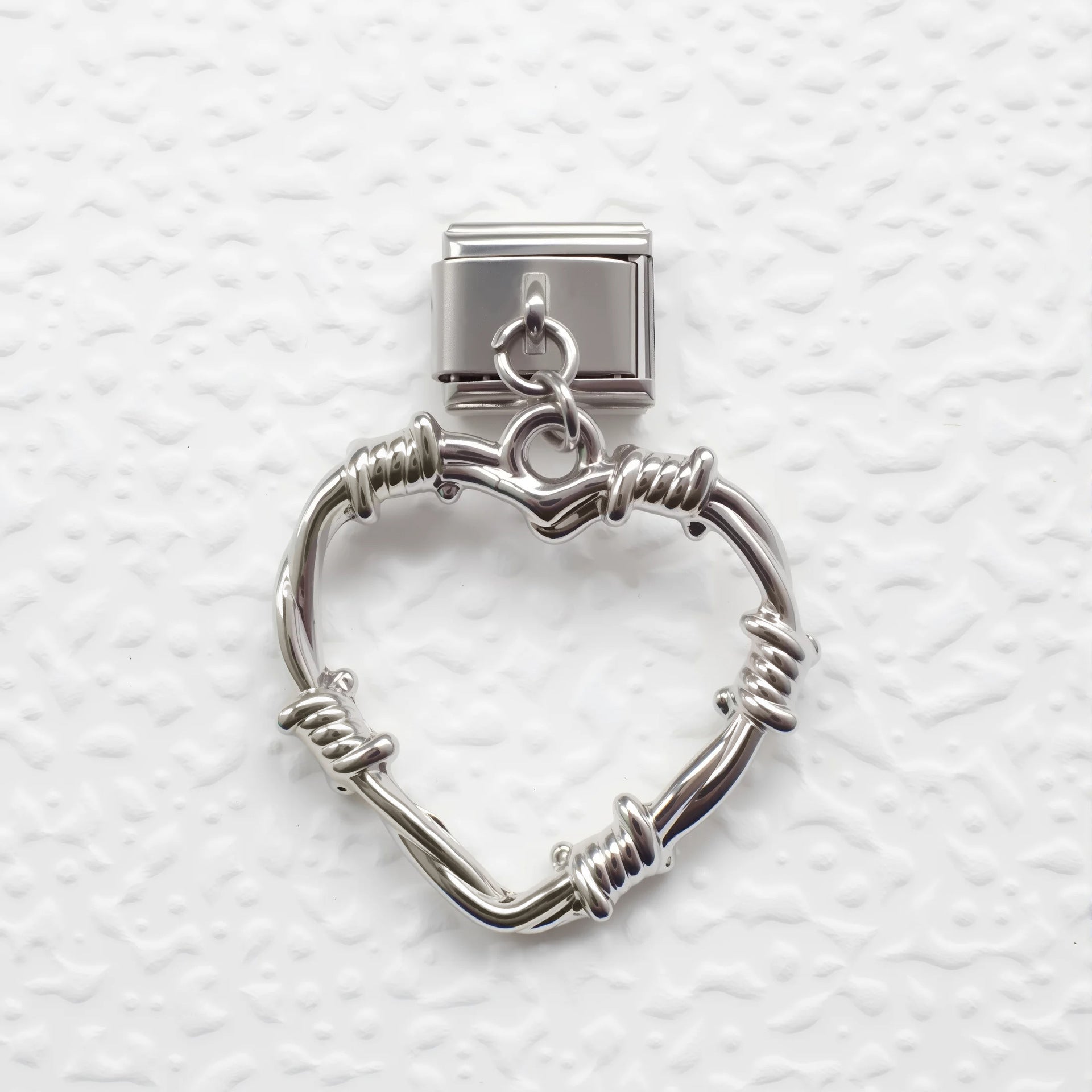 Wholesale 5pcs/pack Hearts and Love Italian Charms Single Section Creative Stainless Steel Composable Bracelet