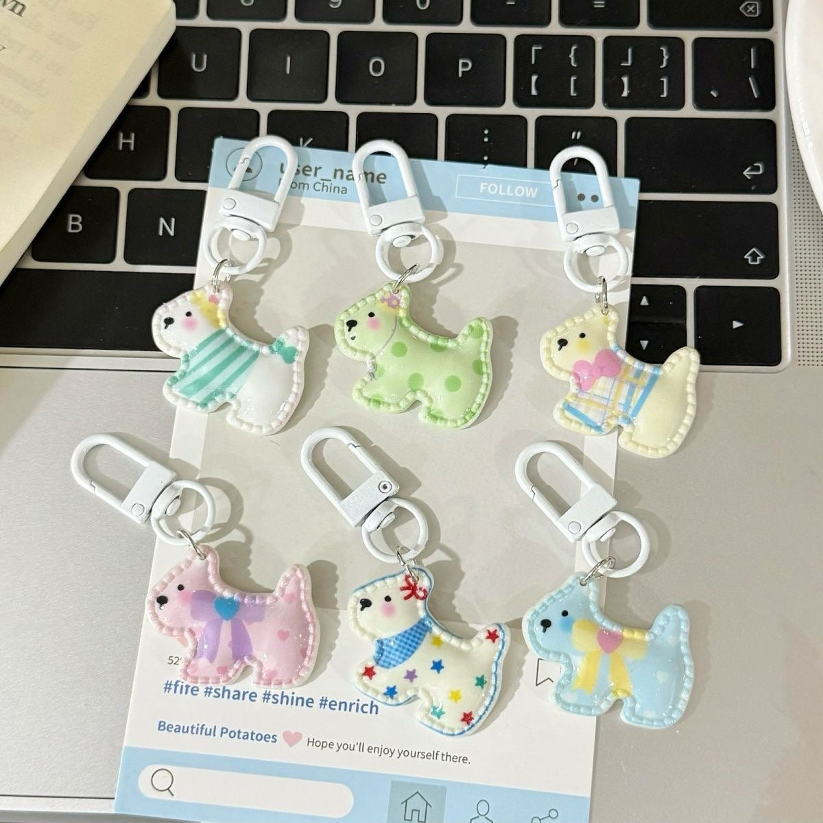 Wholesale Plastic Resin Cartoon Little Animal Keychain Bag Charm - Cute Bear Pig Keyring for Backpack Student Gift