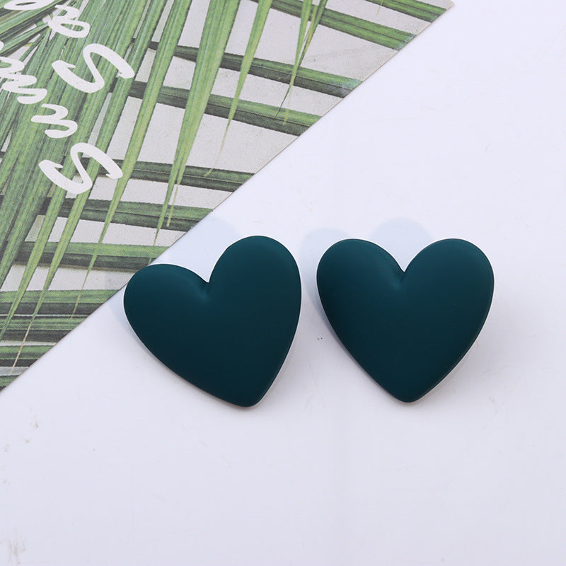 Wholesale 20-Color Heart  Acrylic Earrings