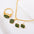 Wholesale  square zircon necklace ring  earrings  three-piece set  jewelry set
