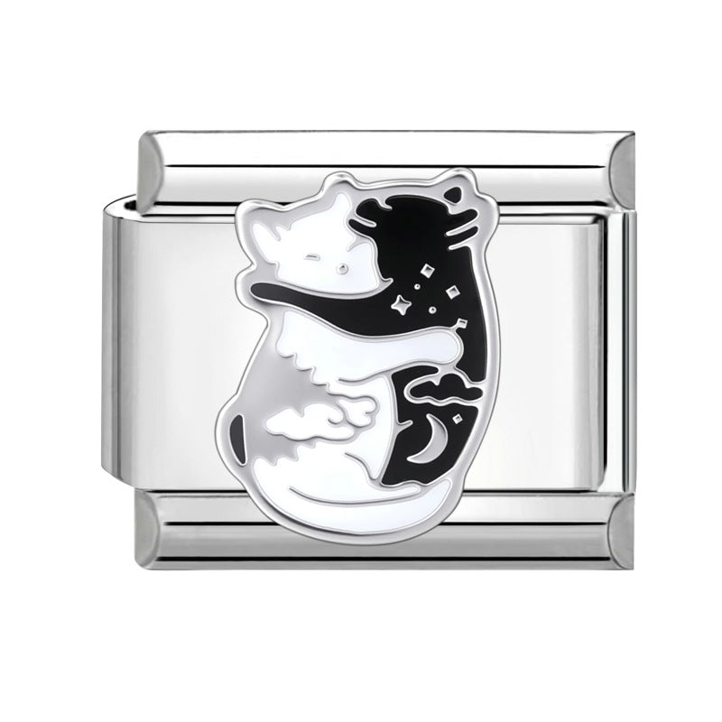 Wholesale Italian Charm Bracelet 9mm DIY Splicing Cute Creative Stainless Steel Composable Bracelet