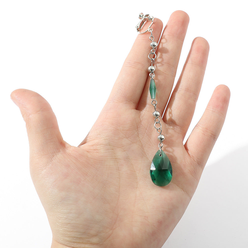 Wholesale  green crystal earrings  fashion temperament Jewelry earrings