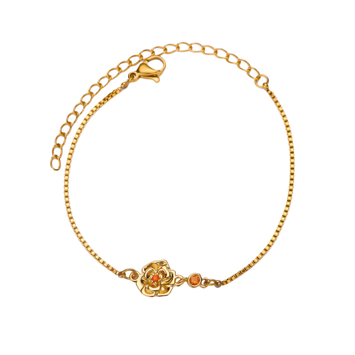 Wholesale Gold-plated December flower bracelet