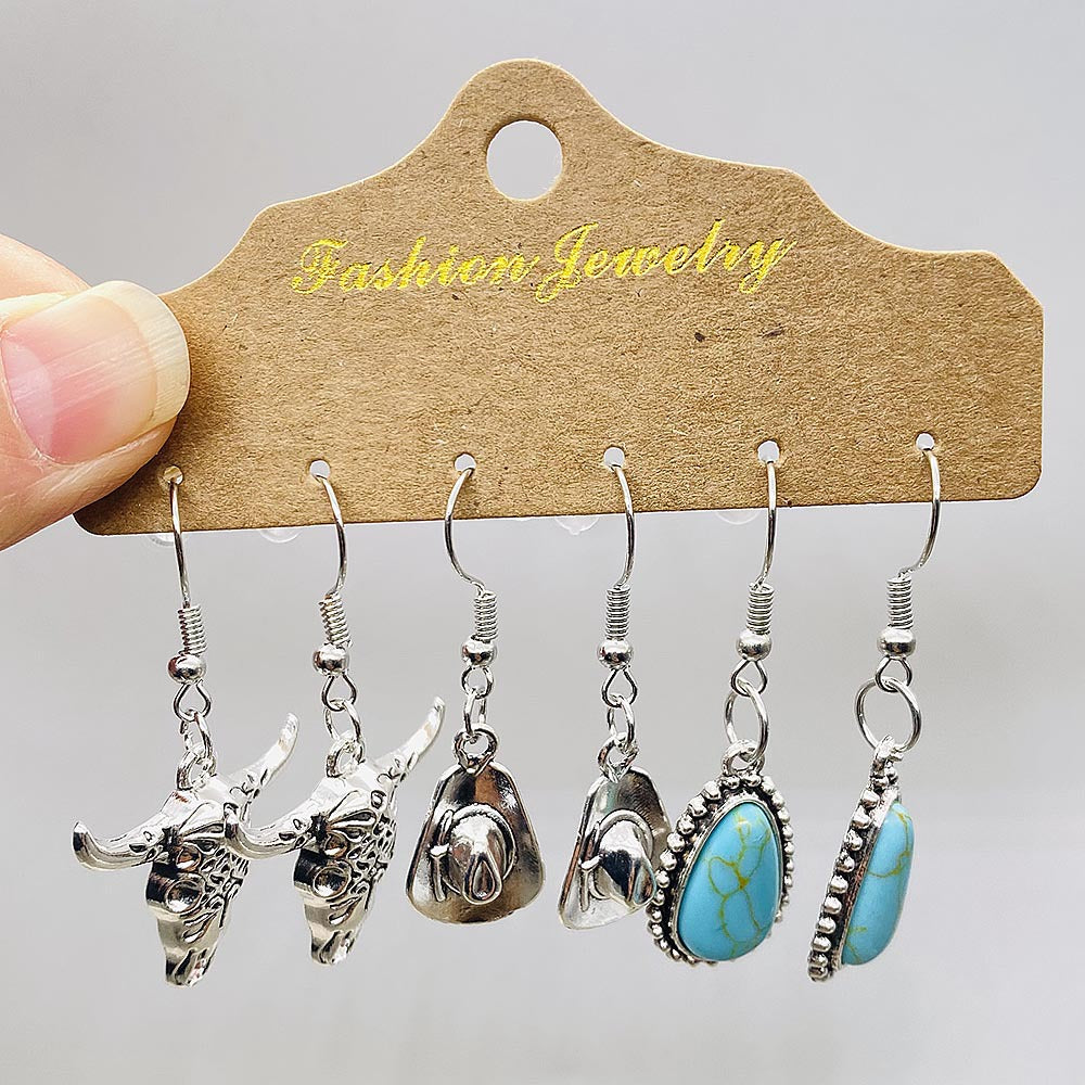 Wholesale Western Cowboy Series Earring Set