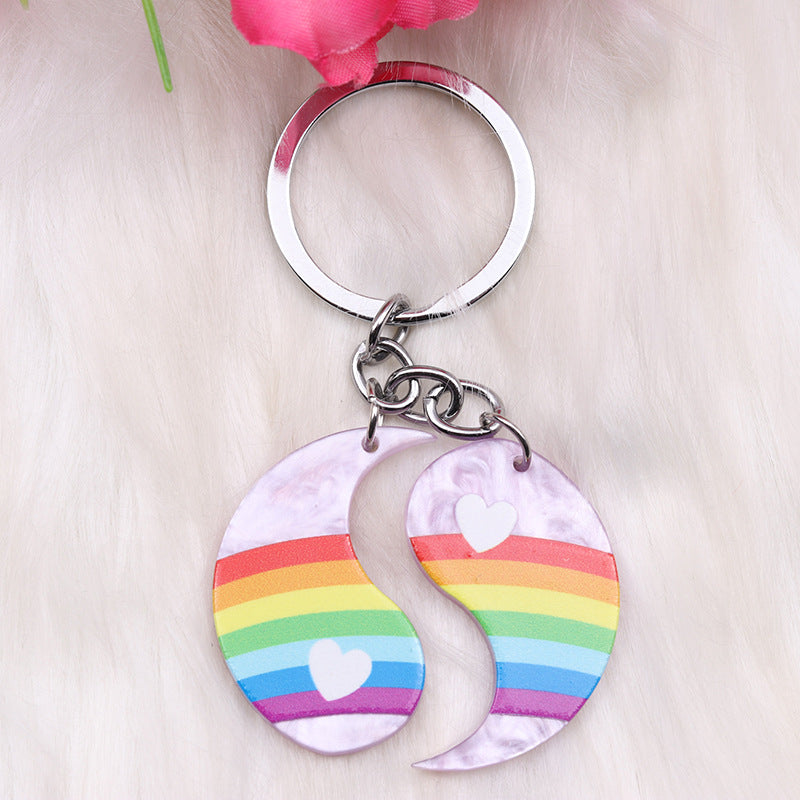 Wholesale Rainbow LGBT Pride Month Acrylic Keychain ACC-KC-DA010