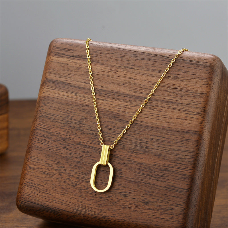 Wholesale Light Luxury Titanium Steel Necklace ACC-NE-Quanx007