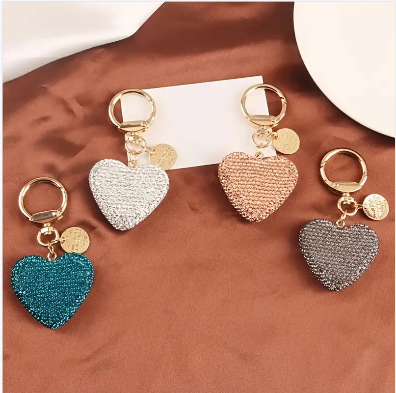 Wholesale diamond heart keychain