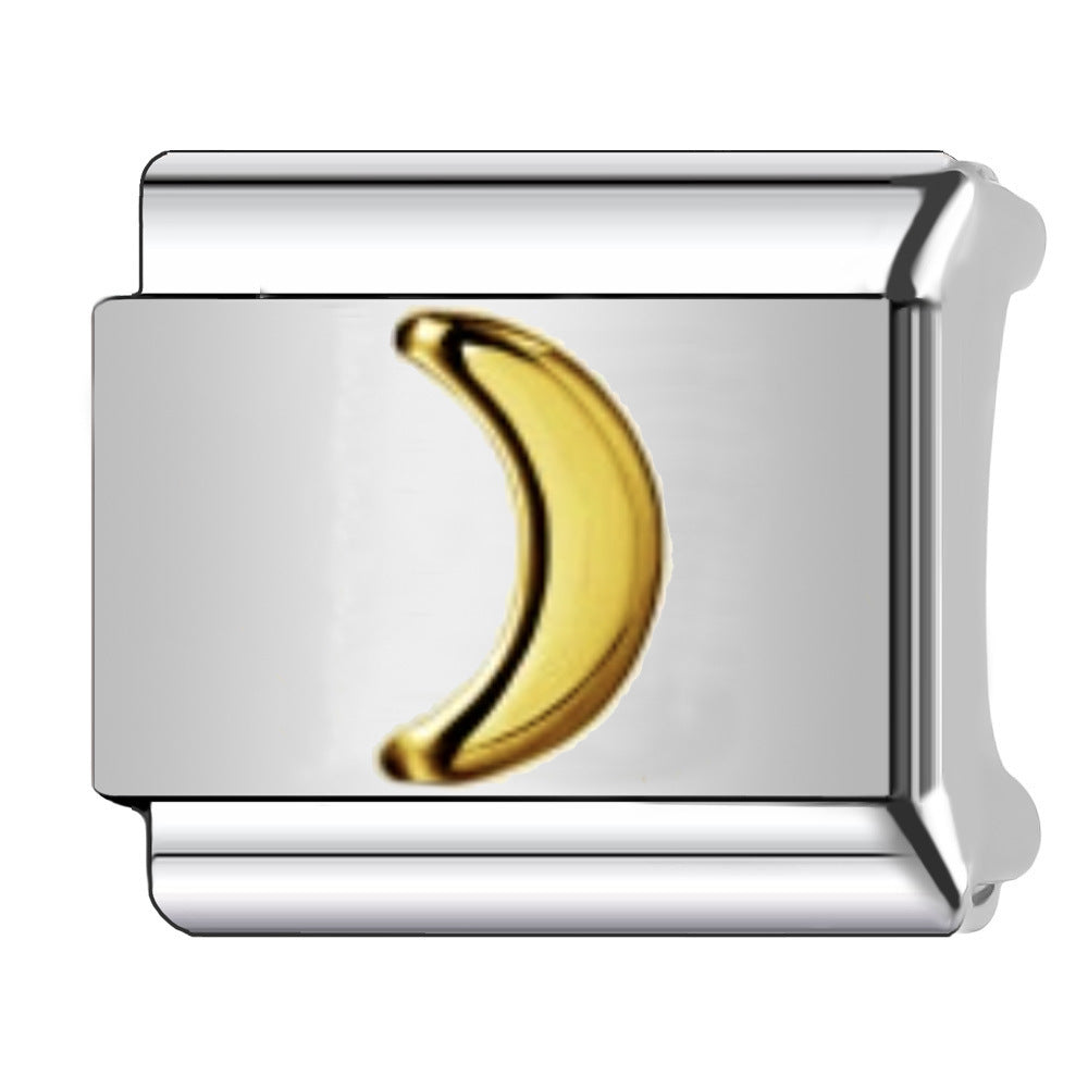 Wholesale  Italian Charm Bracelet 9mm DIY  five-pointed star   Creative Stainless Steel Composable Bracelet