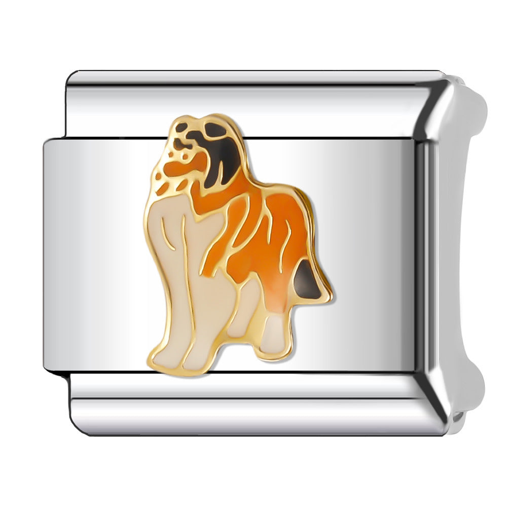 Wholesale Italian Charm Bracelet 9mm DIY Splicing Creative Pattern Stainless Steel Composable Bracelet