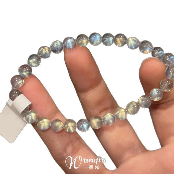 Wholesale  Versatile Labradorite Round Bead Single Circle Bracelet