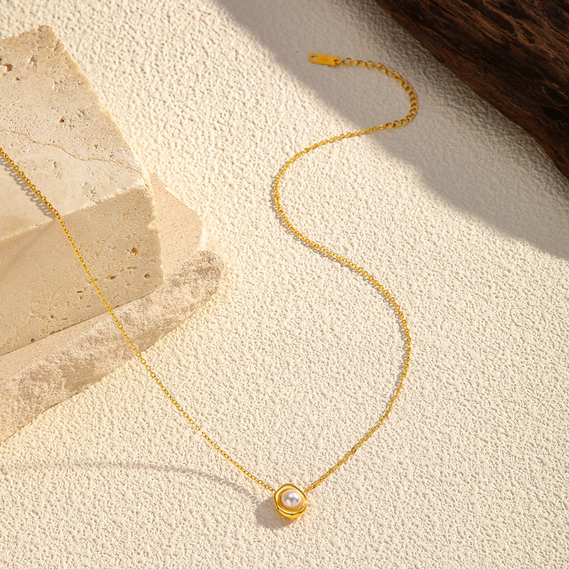 Wholesale electroplated 18K gold stainless steel necklace