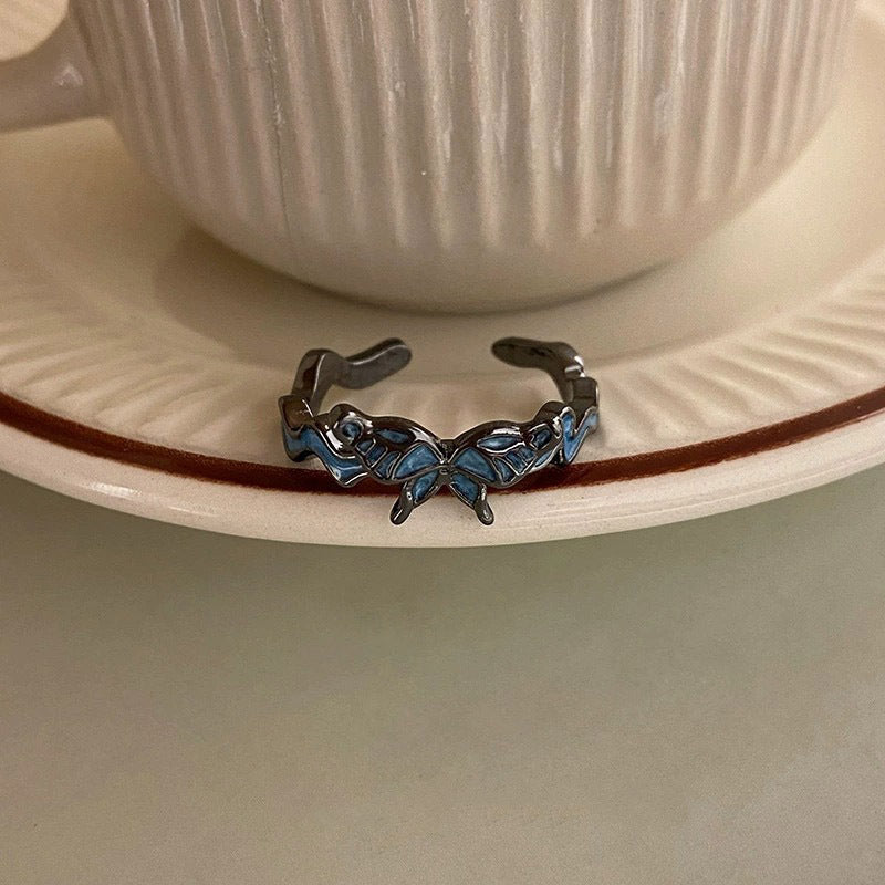 Wholesale Fashion Dream Butterfly Ring For Women Chic Bow Design Zinc Alloy Jewelry Everyday Wear Gift Boutique Resale