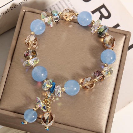 Wholesale Crystal Aquamarine Bracelet,  Niche Design,  Fashion Accessory,  Gift