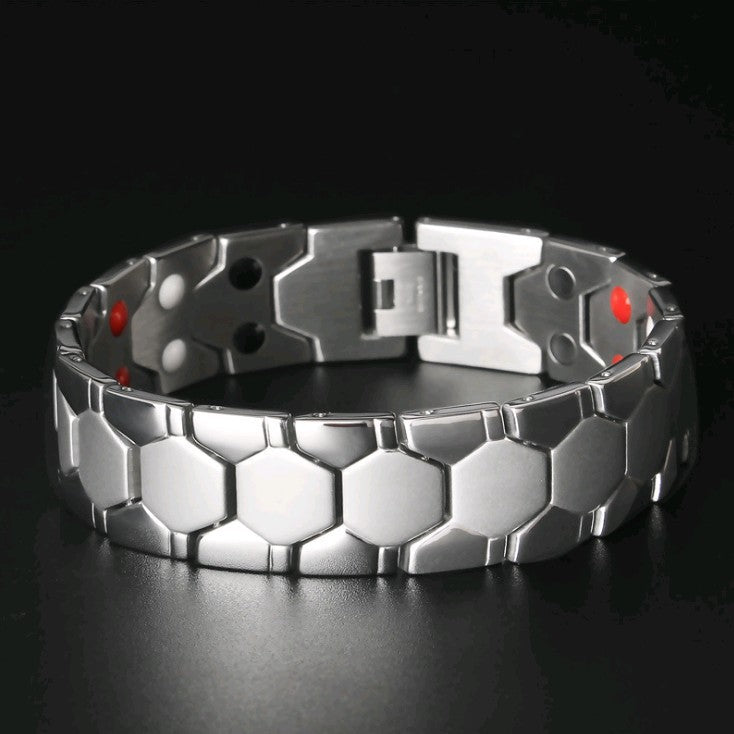 Wholesale Diamond Double Dot Magnetic Removable Hexagonal Bracelet
