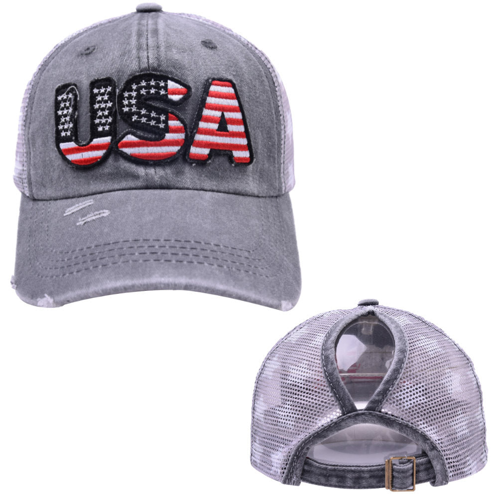 Wholesale American Independence Day USA Baseball Cap Flag Five-Pointed Star Hat ACC-HT-BaiZuzu002