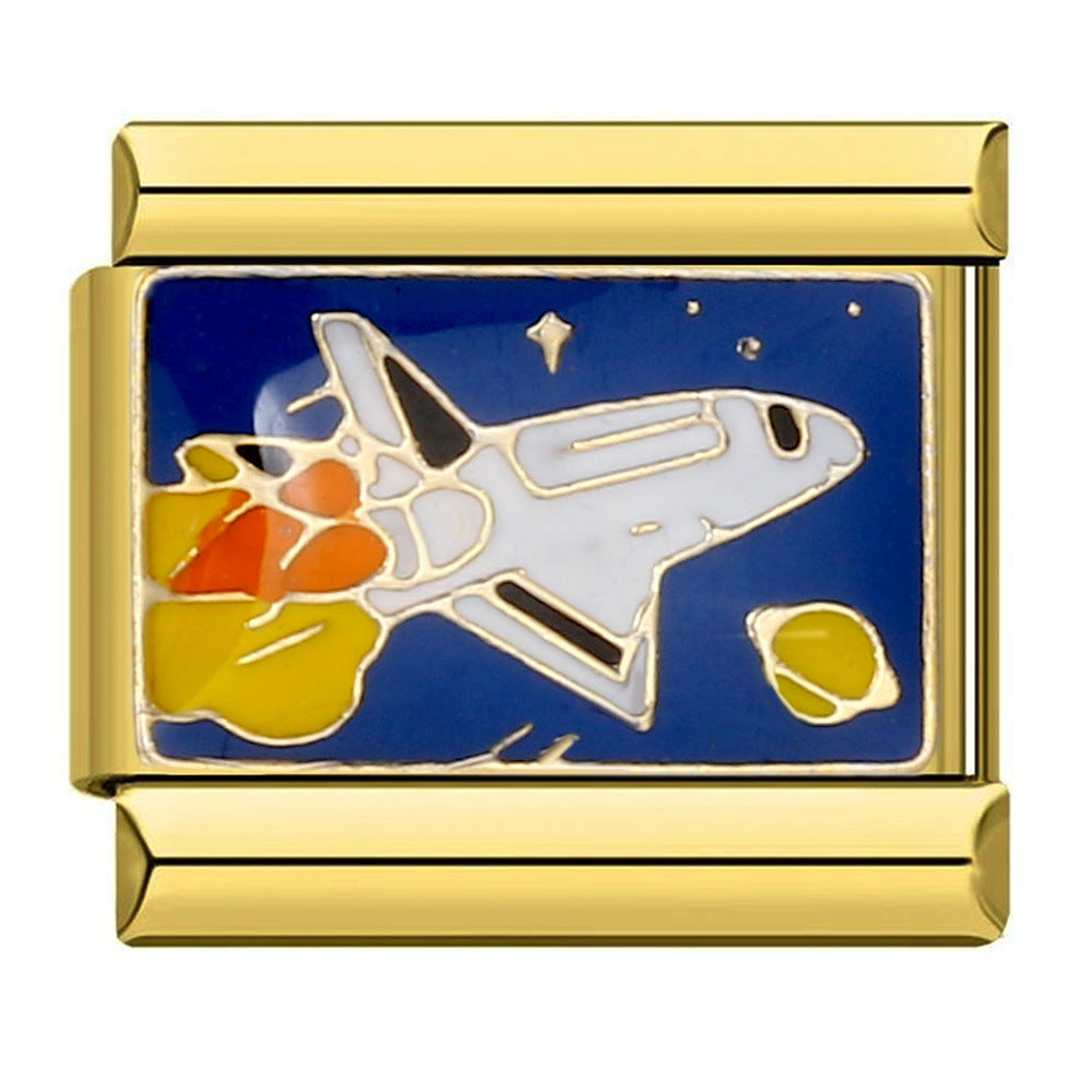 Wholesale Italian Charm Bracelet 9mm DIY Splicing Removable Starry Sky Series Stainless Steel Composable Bracelet ACC-BT-QiYing015