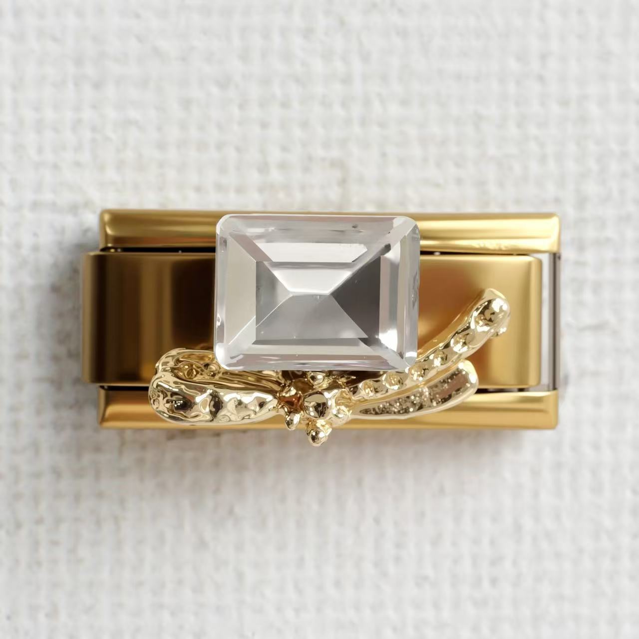 Wholesale 5pcs/pack Makeup &  Accessories Enamel Italian Charms Single Section Creative Stainless Steel Composable Bracelet