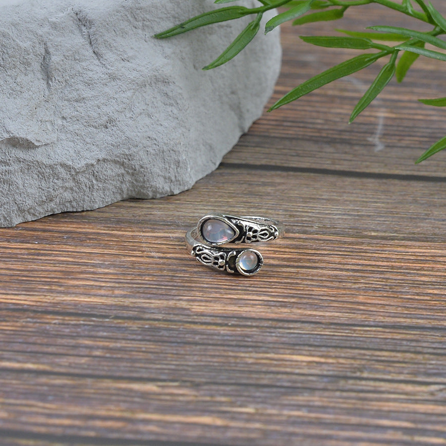 Wholesale Cameo Moonstone Spoon Ring