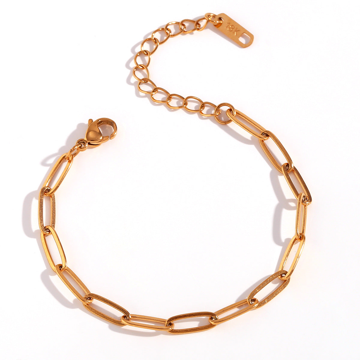 Wholesale Geometric Stainless Steel Chain Bracelet with Gold Plating,  Fashion Accessory for Women,  Boutique Resale Gift