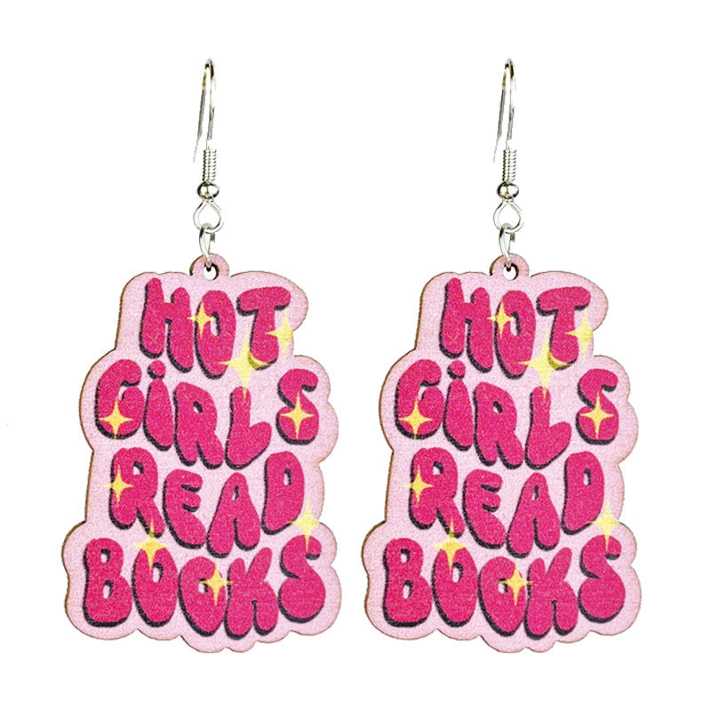 Wholesale 2 Pairs/pack Retro Reading Day Earrings Temperament Forest Wood Earrings ACC-ES-HY154