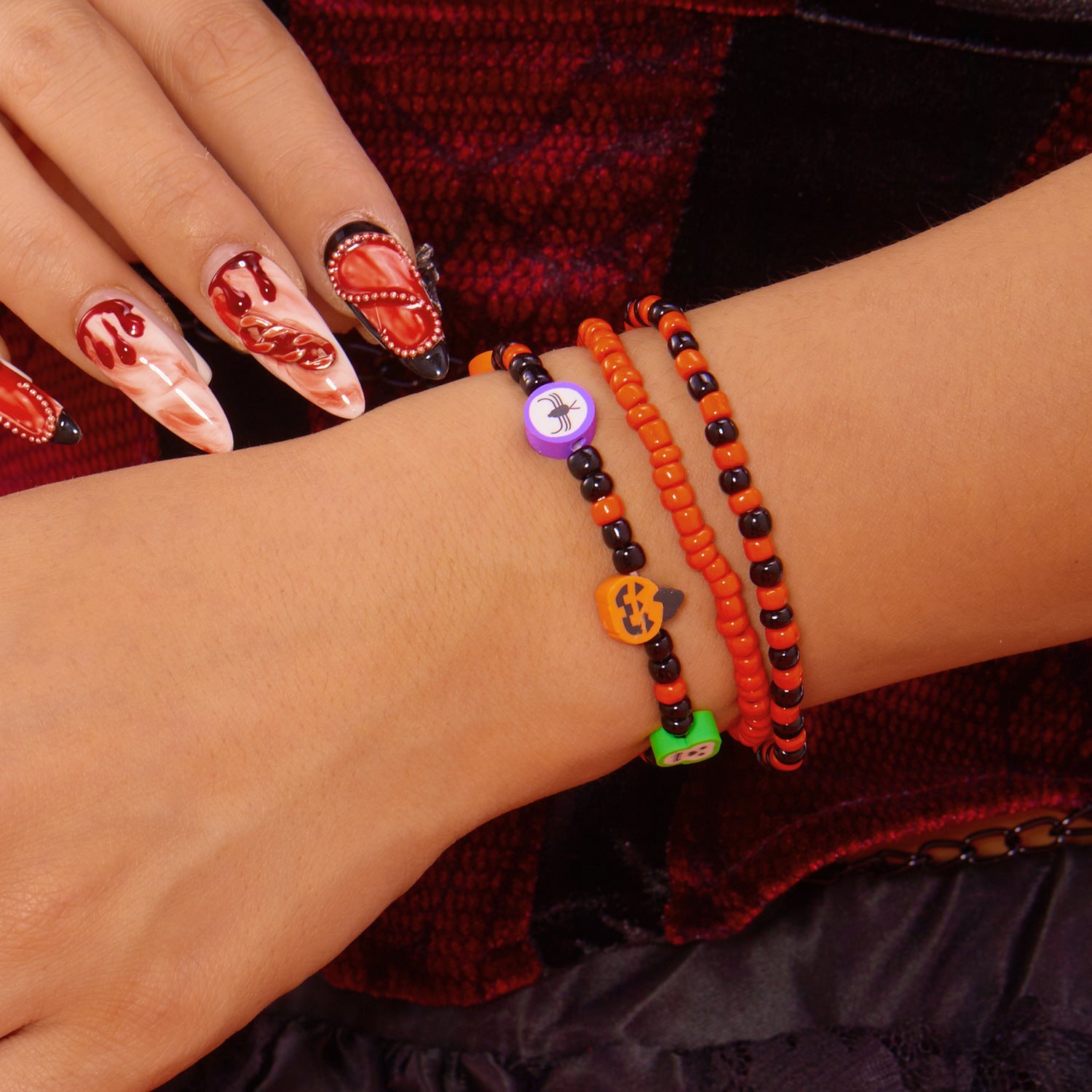 Wholesale Zinc Alloy Hand Woven  Pumpkin Pendant Bracelet,  Unisex Jewelry Accessory for Party Gift Boutique Resale