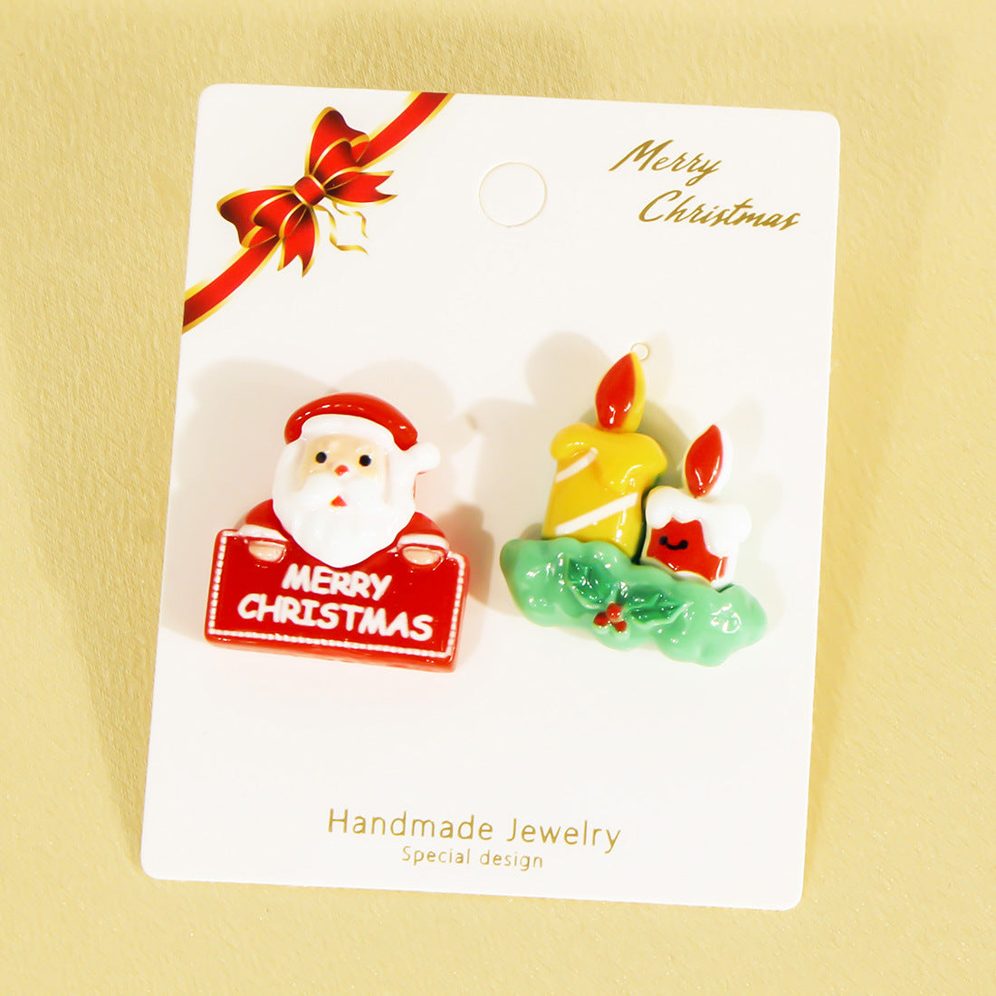Wholesale Cartoon Cute Santa Claus Christmas Tree Earrings ACC-ES-Tengc004