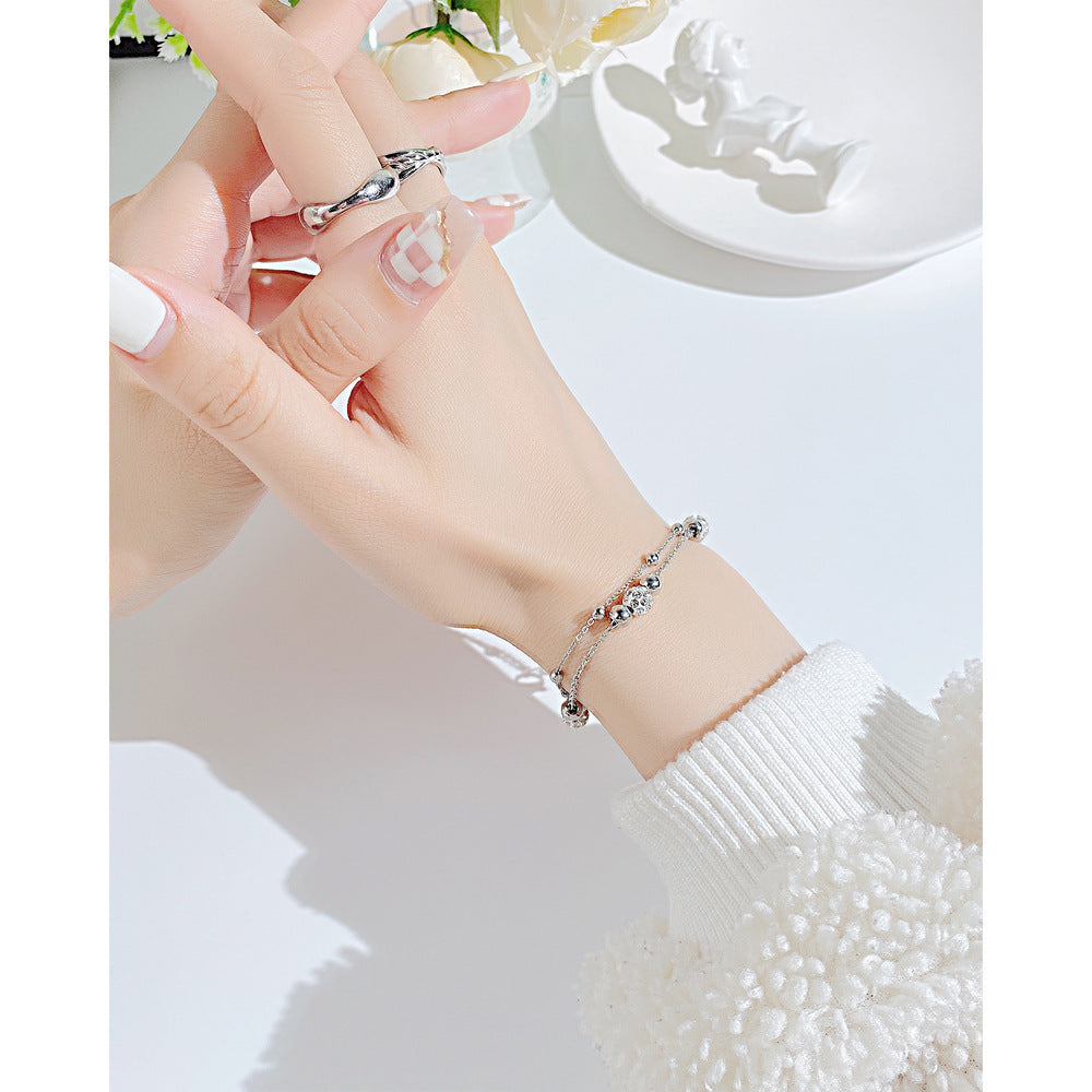 Wholesale Double Layer Fold Wear Stainless Steel Bracelet